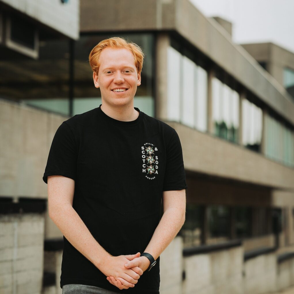 Student op campus